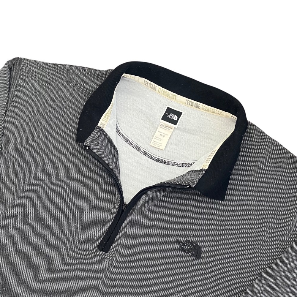 North Face Quarter Zip Pullover Mens XL Grey Sweatshirt Long Sleeve Made In USA